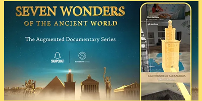 snapchat teams up with channel 5 to blend ancient history with augmented reality