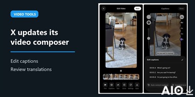 X Refreshes Video Composer With Editable and Translated Captions